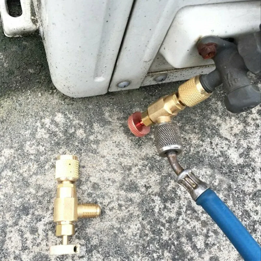 Adapter Flow Control Valve Air Conditioning Copper Alloy for 1/4"-5/16"