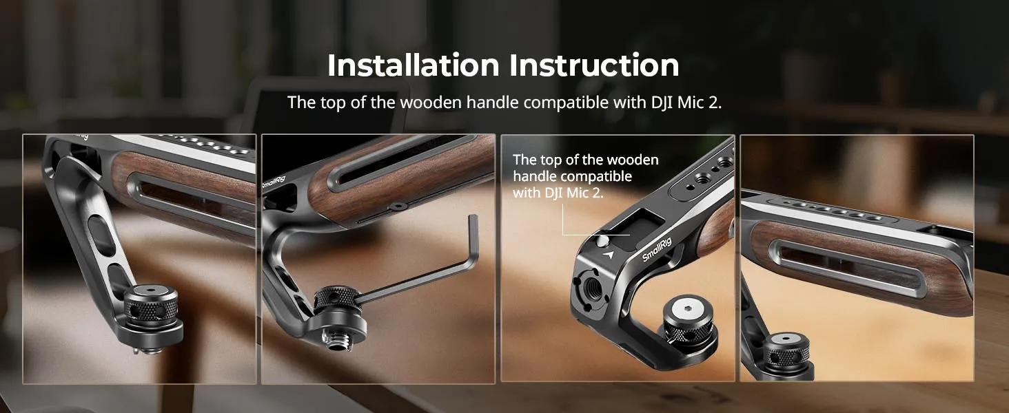 Top Handle with (1/4" & 3/8") Two-in-One Locating Screw Ergonomic Handgrip for S
