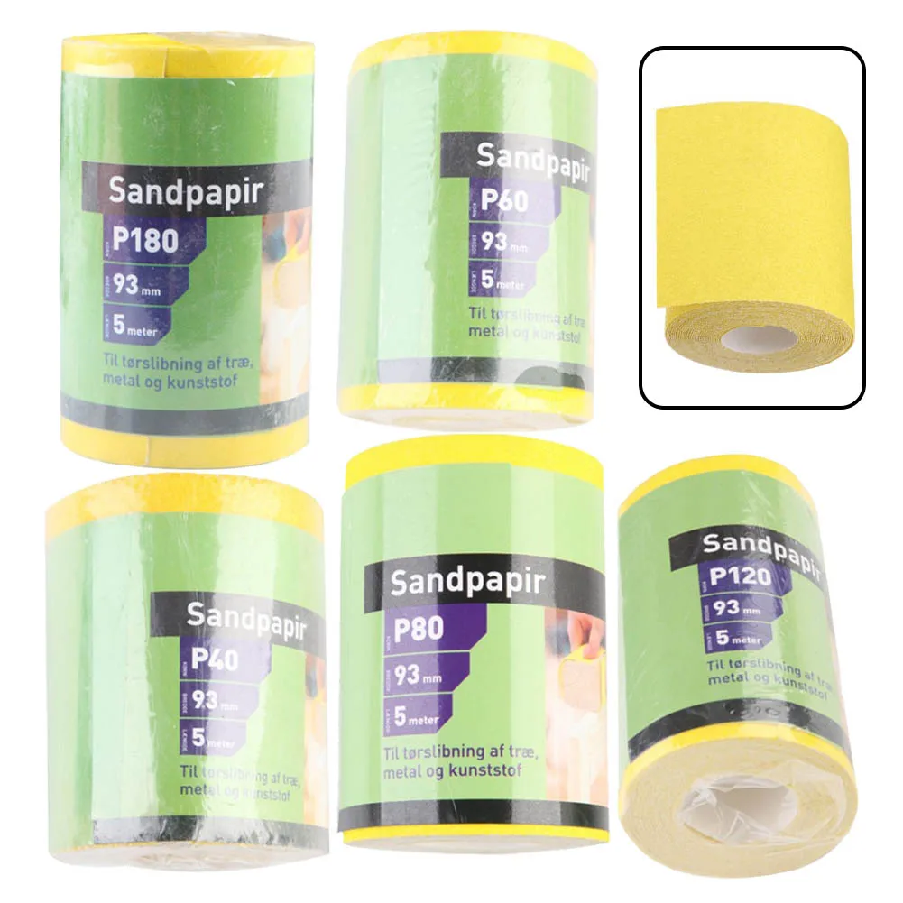 Sanding Paper Sandpaper Aluminum Oxide Polishing Tools Sand Paper Sanding Roll 40/60/80/120/180 Grit Abrasive Tool