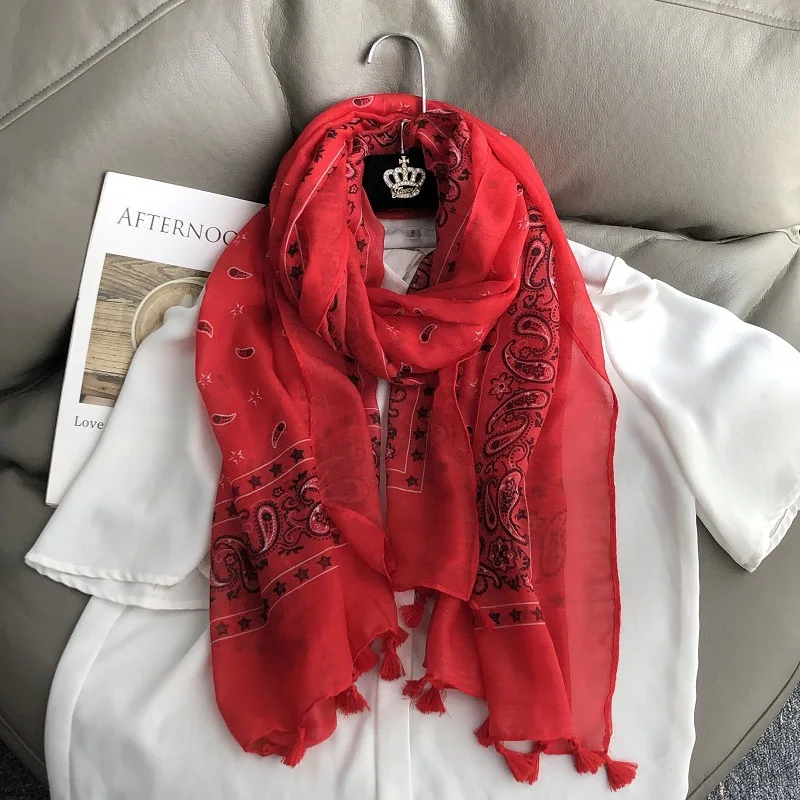 36 Designs Blumendruck Voile Quaste Viskose Schal Schal weich dünn Wrap Pashmina Stirnband Bufandas muslimischen Hijab Sjaal 180 * 90 cm – Detail 3