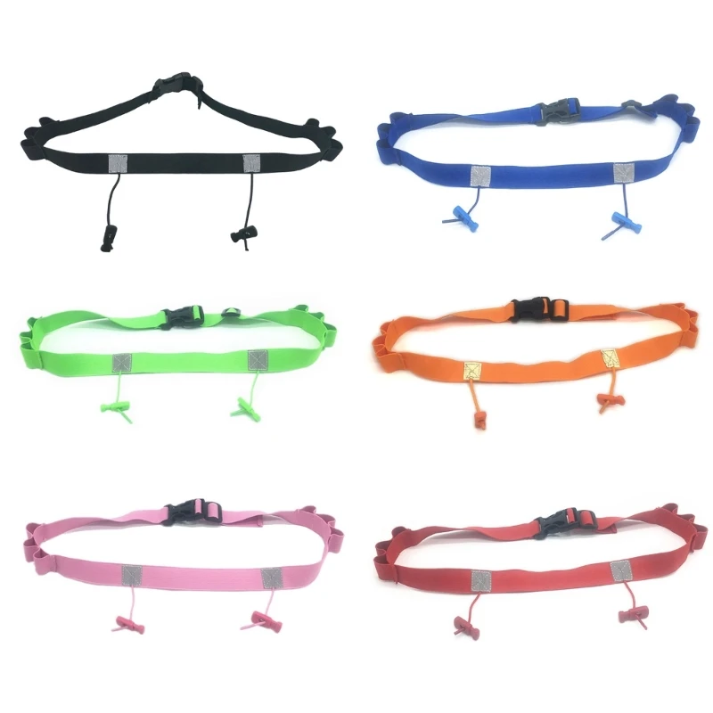 

Race Number Belt with Gel Loop Reflective Stripe for Cycling,