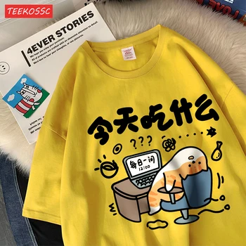 Funny Comic Cat Cotton Womens T-Shirts Cartoons Prints T Shirts Soft O-Neck Oversize Short Sleeve Tops Summer Womans Clothes 1
