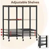 Kitchen Microwave Cart,Microwave Stand with Wheels,Coffee Bar Table Station,4-Tier Rolling Baker's Rack 5