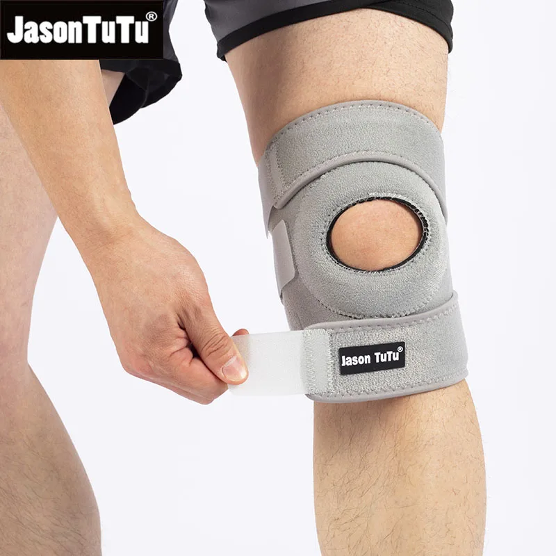 1 PCS Knee Support Brace Open Patella Design Adjustable Hook and Loop Closure for Running Biking Aerobics Fitness