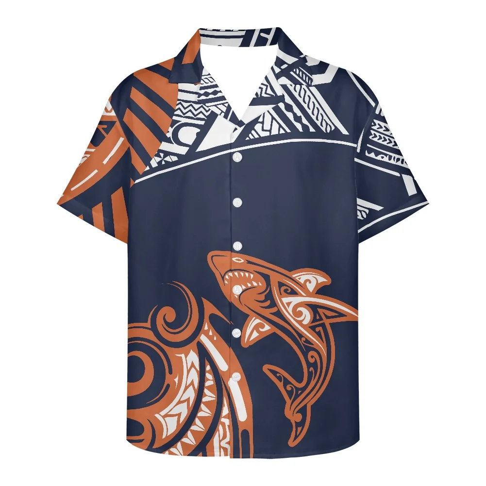 

HYCOOL Polynesian Tribal Samoan Tattoos 3d Print Shark Hawaiian Men Shirt Free Shipping Summer Casual Button Down 5xl Mens Shirt