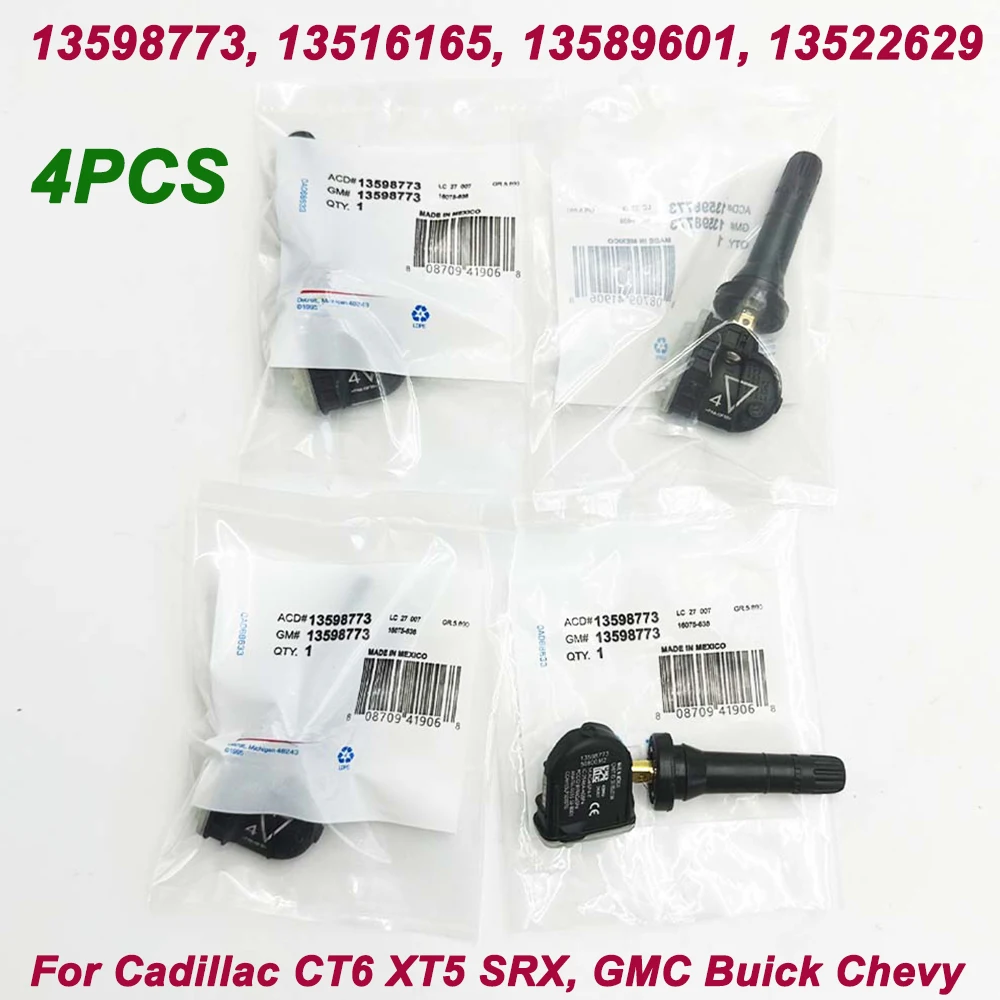 4Pcs 433MHz TPMS TIRE PRESSURE SENSOR for Buick LaCrosse Regal Cadillac CT6 Chevrolet Camaro Cruze Malibu Volt 13598773 13516165 tire pressure sensor