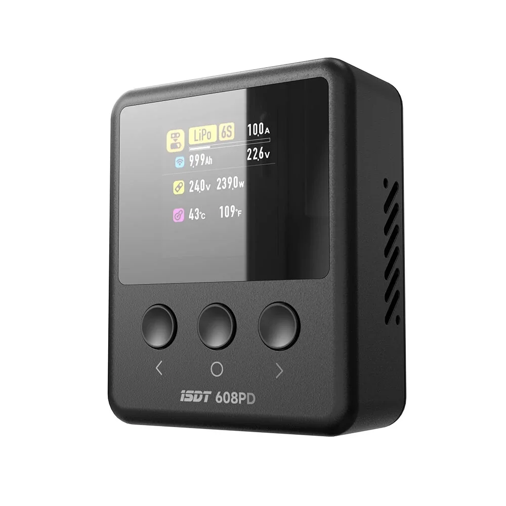 Chargeur de batterie RC intelligent 240W 10A USB-C 140W avec câbles de charge branchés