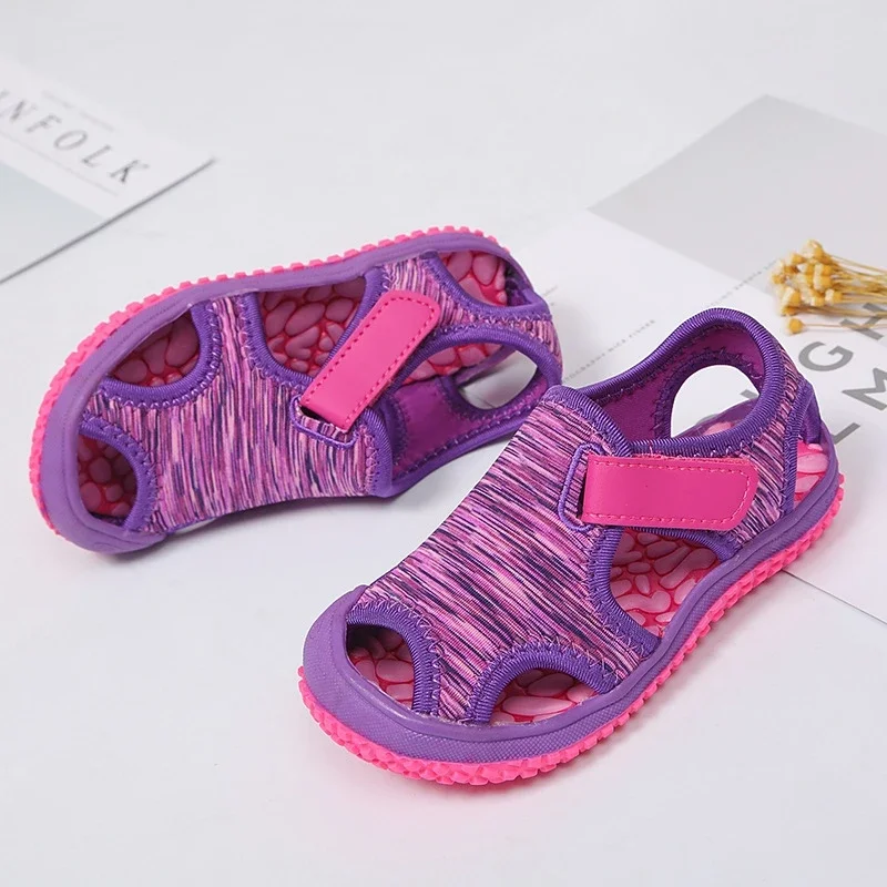 

Girls' Sandals Spring and Summer Children's Closed Toe Sports Beach Shoes Boys Wading Shoes Candy Color Kids shoes