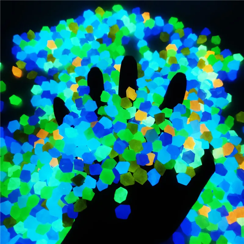 100/300 Pcs Luminous Stones Glow In The Dark Pebbles Home Garden Decoration Outdoor Yard Lawn Path Decor Aquarium Rocks