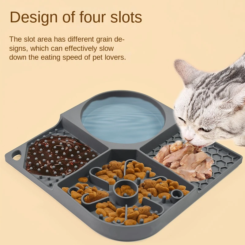 Dog Licking Mat Slow Food Mat Drizzling Licking Pad Suction Cup Slow Food  Mat Silicone Slow Food Mat Pet Dog Licking Mat