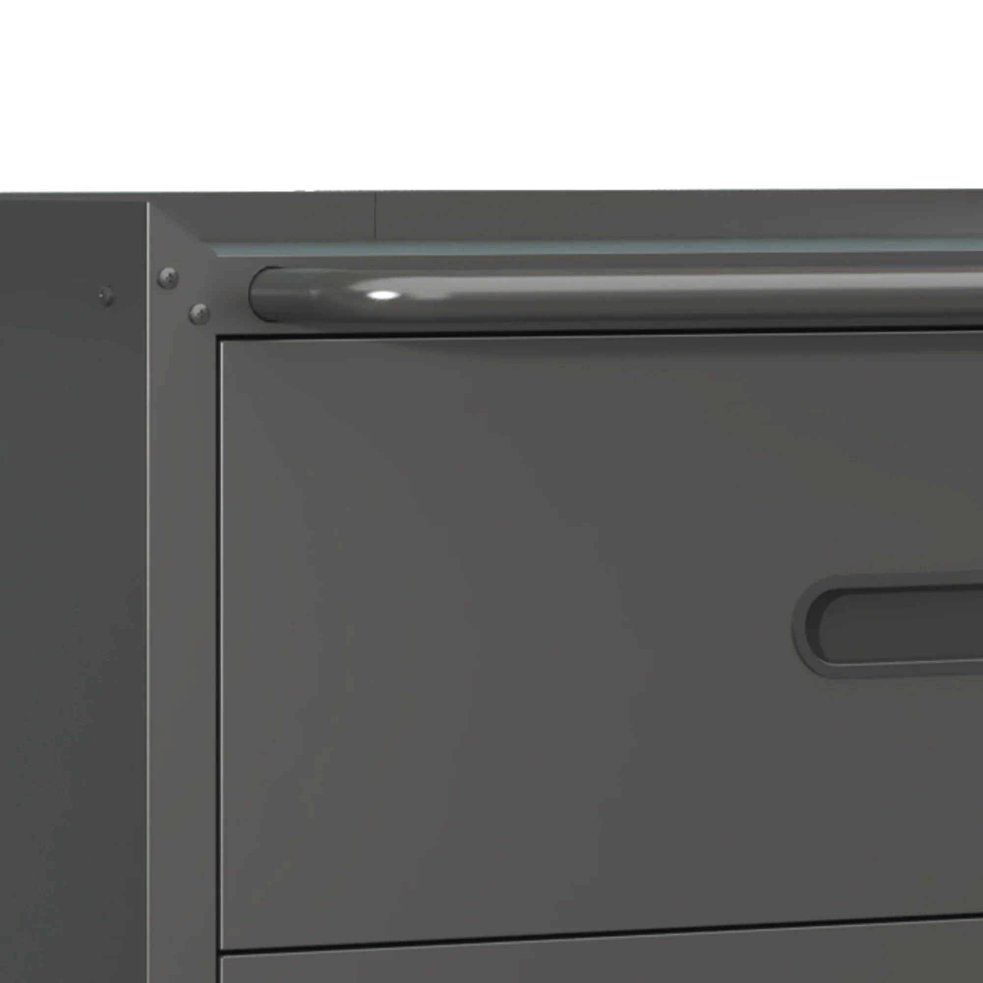 Hochwertiger rollender Werkzeugschrank aus Metall – 3 Schubladen, 75 × 42 × 88 cm, schwarz/grau, für Garage, Büro und Haushalt. – Detail 16