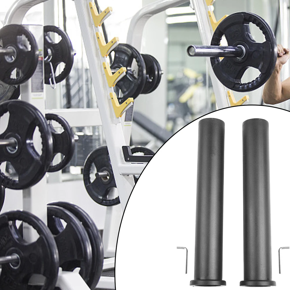 

2pcs Barbell Adapter Sleeve With Fastener To Prevent Jolt Or Loose Convert 25mm To 50mm Diameter PP Gym Accessories