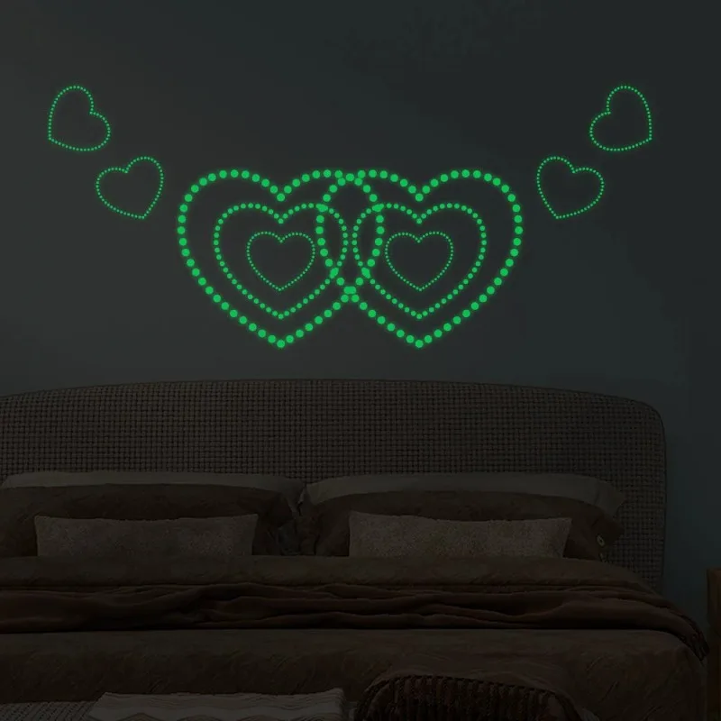2Pcs Luminous Dots Wall Stickers Fluorescent Home Children's Room Creative Diy Starry Decoration Stickers Home Decor Accessories