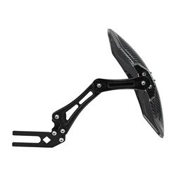 Enhanced Carbon Fiber Adjustable Motorcycle Wheel Fender - Universal Fit for Scooters and Enduro Bikes (Black)