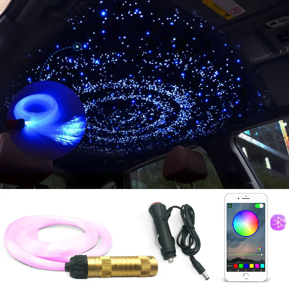 Led Star Lights Ceiling Optic Fiber Lights Smart APP Control RGBW Starry Sky Effect Car Decoration
