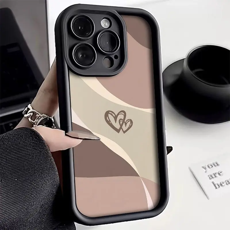 Minimalist Heart Pattern Silicone Phone Case Cover