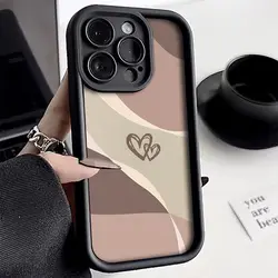 Minimalist Heart Pattern Silicone Phone Case Cover - Galaxy S23+ (Black)