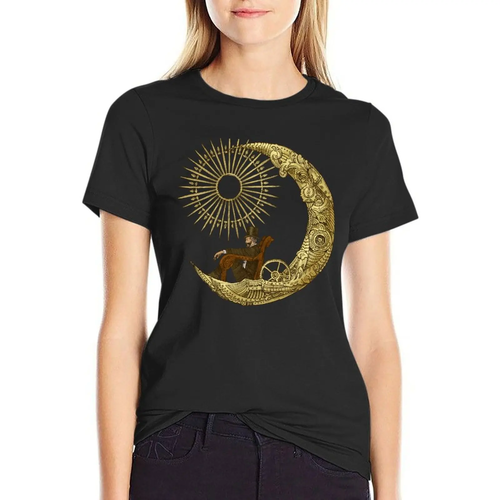 

Moon Travel T-Shirt Woman T-shirts designer clothes Women luxury Woman clothing