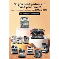 Electric Coffee Machine Luxury Double Boiler Semi-automatic Espresso Machine with Beans Grinder for Household and Hotel 2