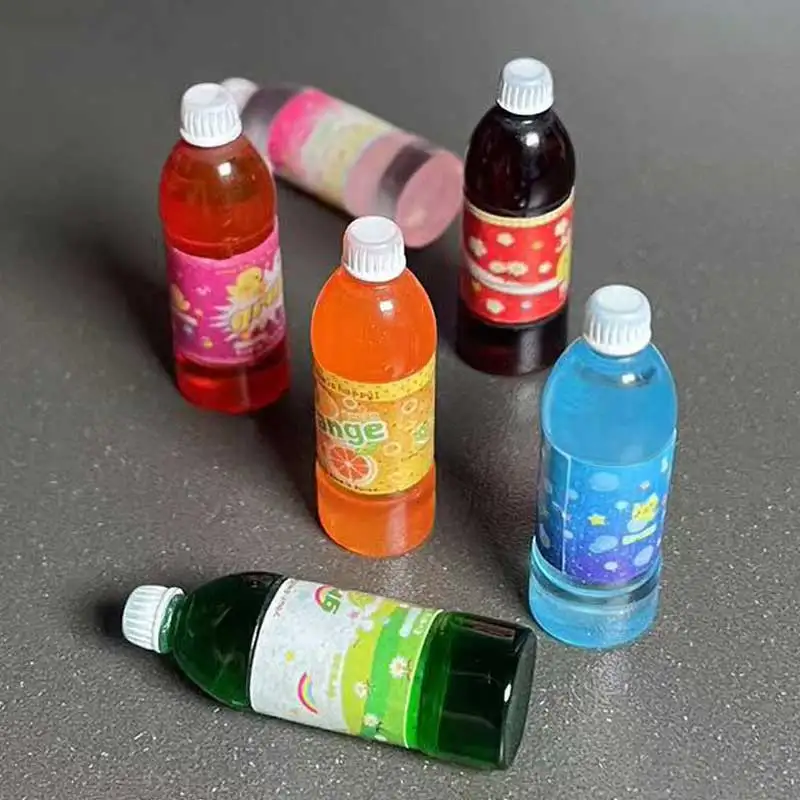 Cute Miniature Simulation Mini Beer Water Bottle Drinks Model For Barbies Ob11 Dolls House Accessories Kids Playtend Play Toys 5