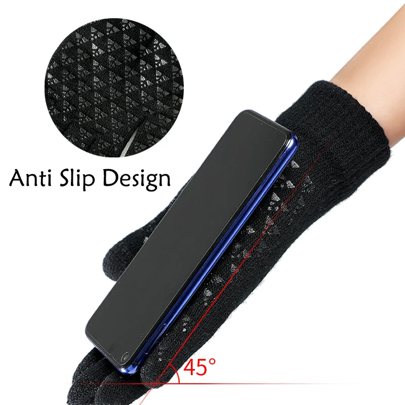 Premium Winter Touchscreen Wool Gloves - Warm, Anti-Slip, Unisex