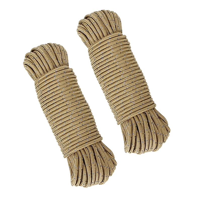 2Pack 20M Reflective Guyline Tent Rope Camping Rope for Outdoor Packaging Supplies AliExpress
