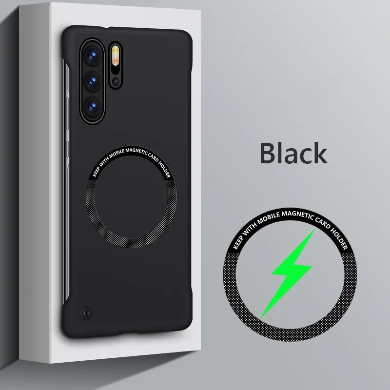 Luxury Frameless Magnetic Slim Case with Wireless Charging Compatibility