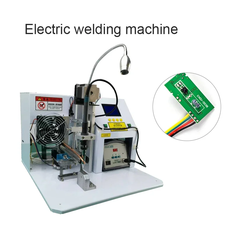 Semi Automatic Cable Soldering Machine for Audio Line DC Connector with Stripping Welding & Extruding Features