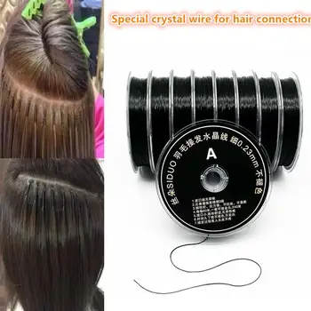 1 Rotolo da 60M di Filo Elastico in Cristallo per Salone, per Cucire e Decorare Capelli, per la Realizzazione di Trecce, Parrucche ed Extension