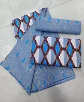 Tissu pagne africain en cire véritable le plus populaire pour robe de soirée, 100 % coton, style nigérian, haute qualité, Ankara Kente, imprimé doré 4