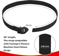 2Pcs Rowing Machine Feet Straps Reusable Universal Replacement Leg Training for Concept 2 Rower - Foot Strap Replacement 2