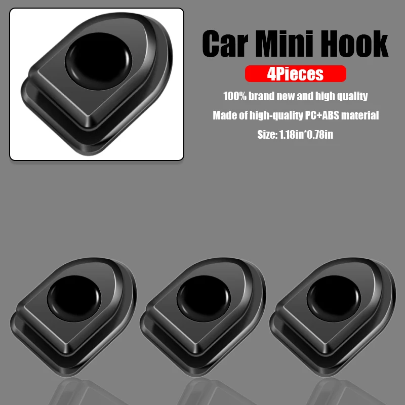 

Car Mini Hook Seat Back Concealed Hook Stickers for Fiat 500 Punto Tipo Doblo Panda Bravo 2007 500x Uno Freemont Car Accessories