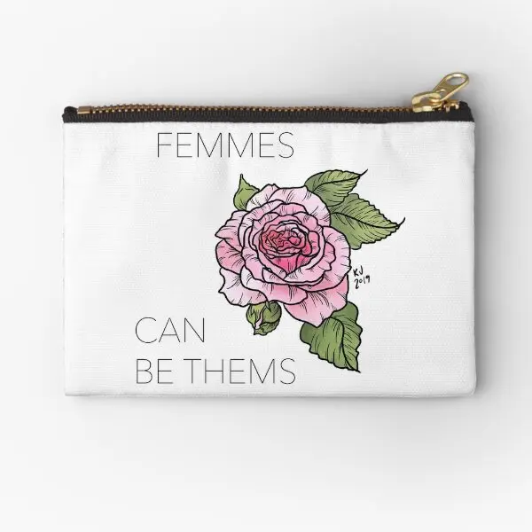 

Femmes Can Be Thems Zipper Pouches Panties Small Women Packaging Money Bag Men Coin Socks Key Cosmetic Pocket Pure Underwear