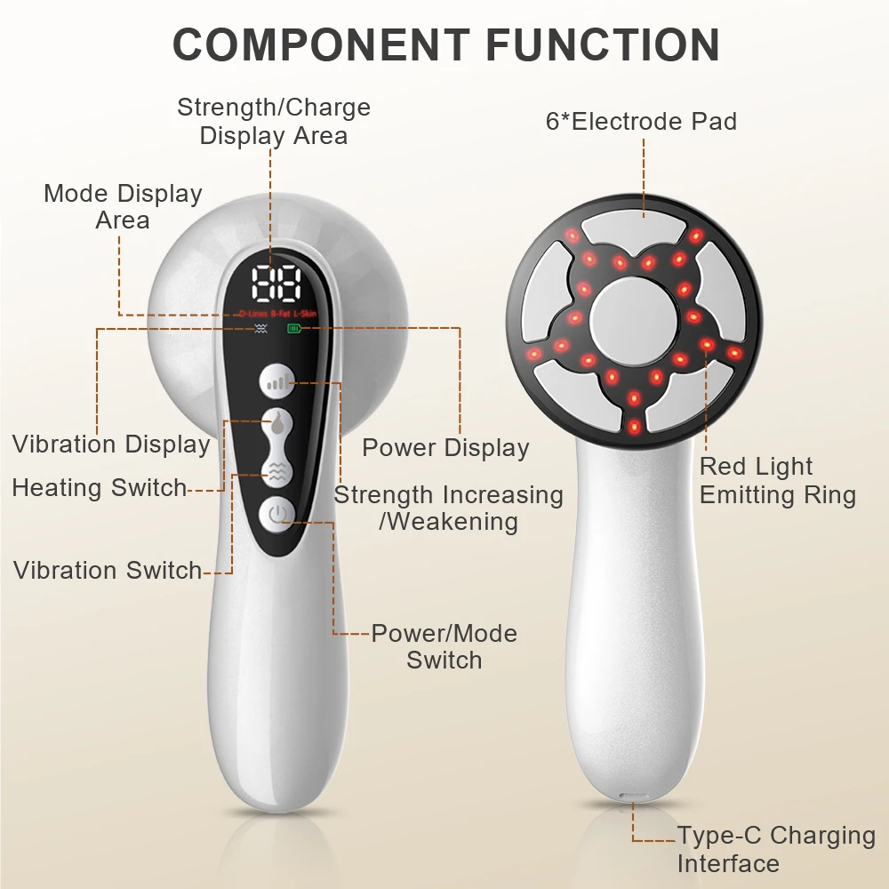 Electric Abdomen Massage Device Deep Tissue and Cellulite Remover Massager for Belly Legs Arms Body Sculpting Machine