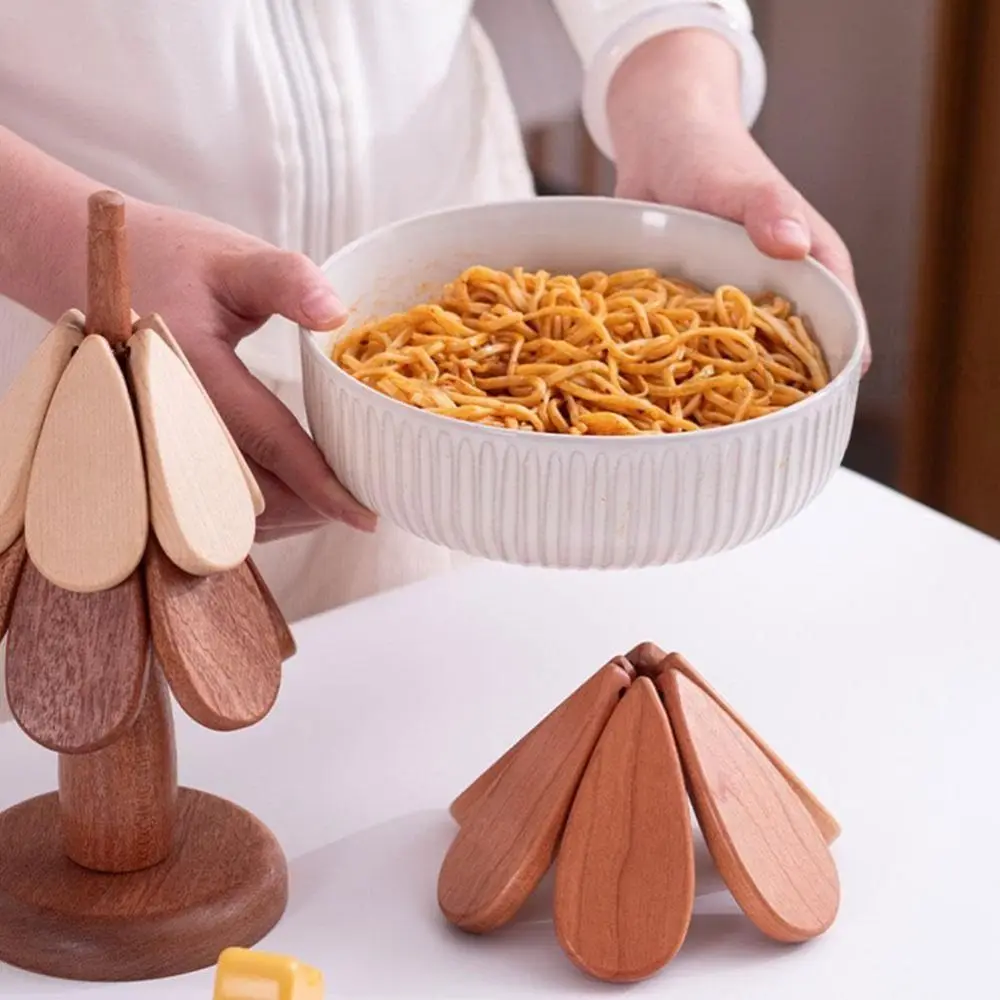 Set di 4 sottobicchieri forma di albero in legno, set di 4 sottobicchieri in legno, set di sottobicchieri forma di albero, sottopentola forma di albero, resistenti al calore, riutilizzabili