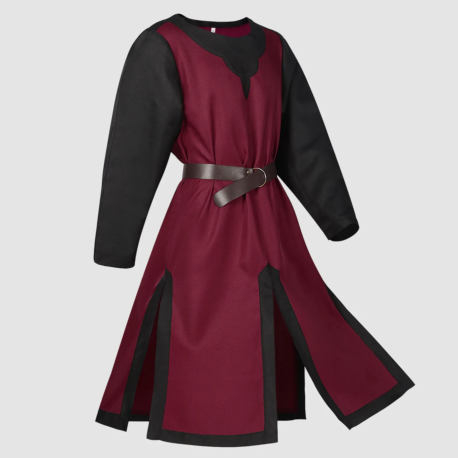 Rcbadress Túnica Medieval De Caballero Templario Cruzada Con Cinturón