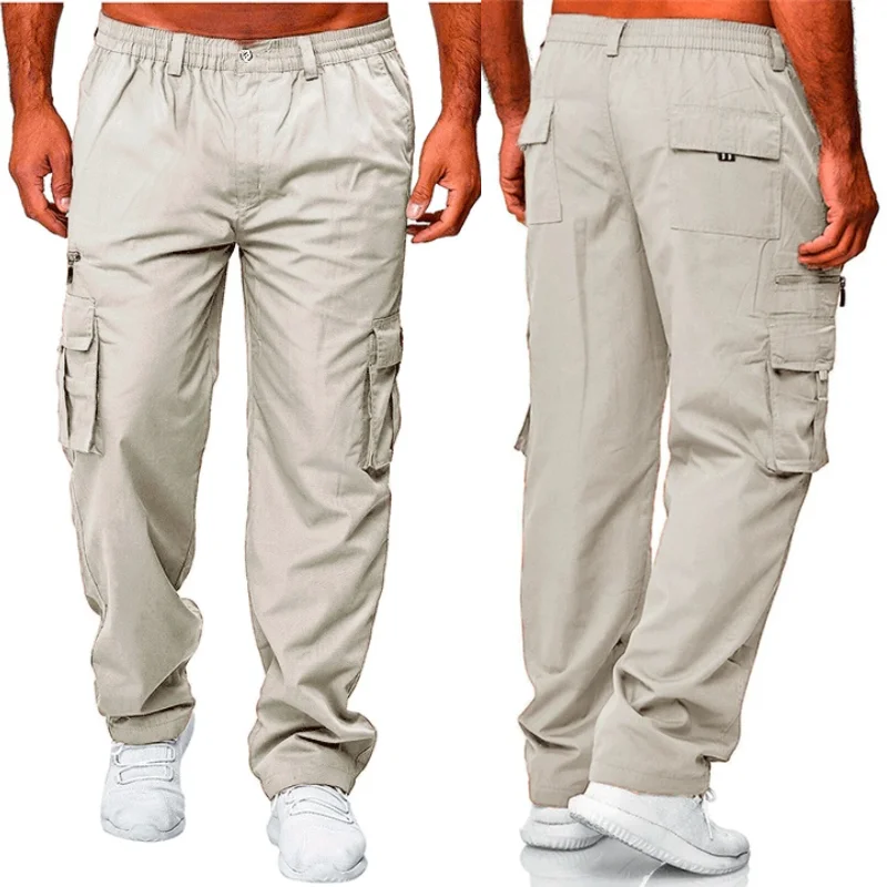 

Casual Mens Cargo Pants Skater High Street Trend Loose Work Trousers Pocket Comba Sports Skateboard Bottoms Hiking Pants