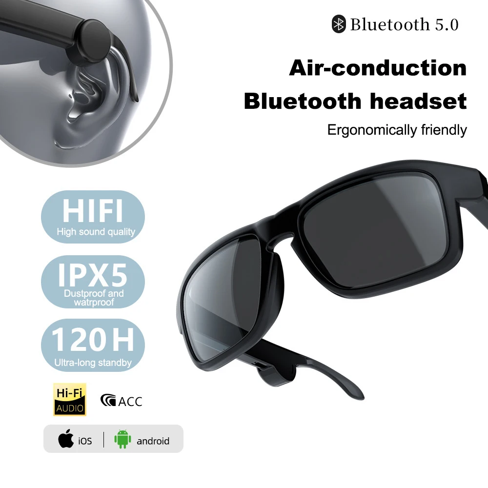 Glasses wireless Bluetooth headset air conduction outdoor sports