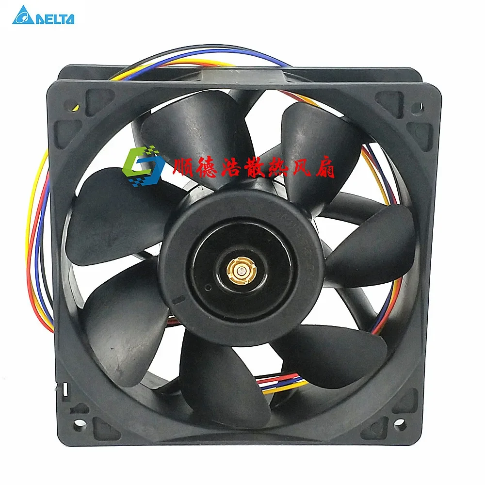 Delta QFR1212EHE 12V 1.5A 4핀 PWM 높은 공기 흐름 팬용 120mm 12cm 4000RPM 고속 냉각 팬, 120x120x38mm
