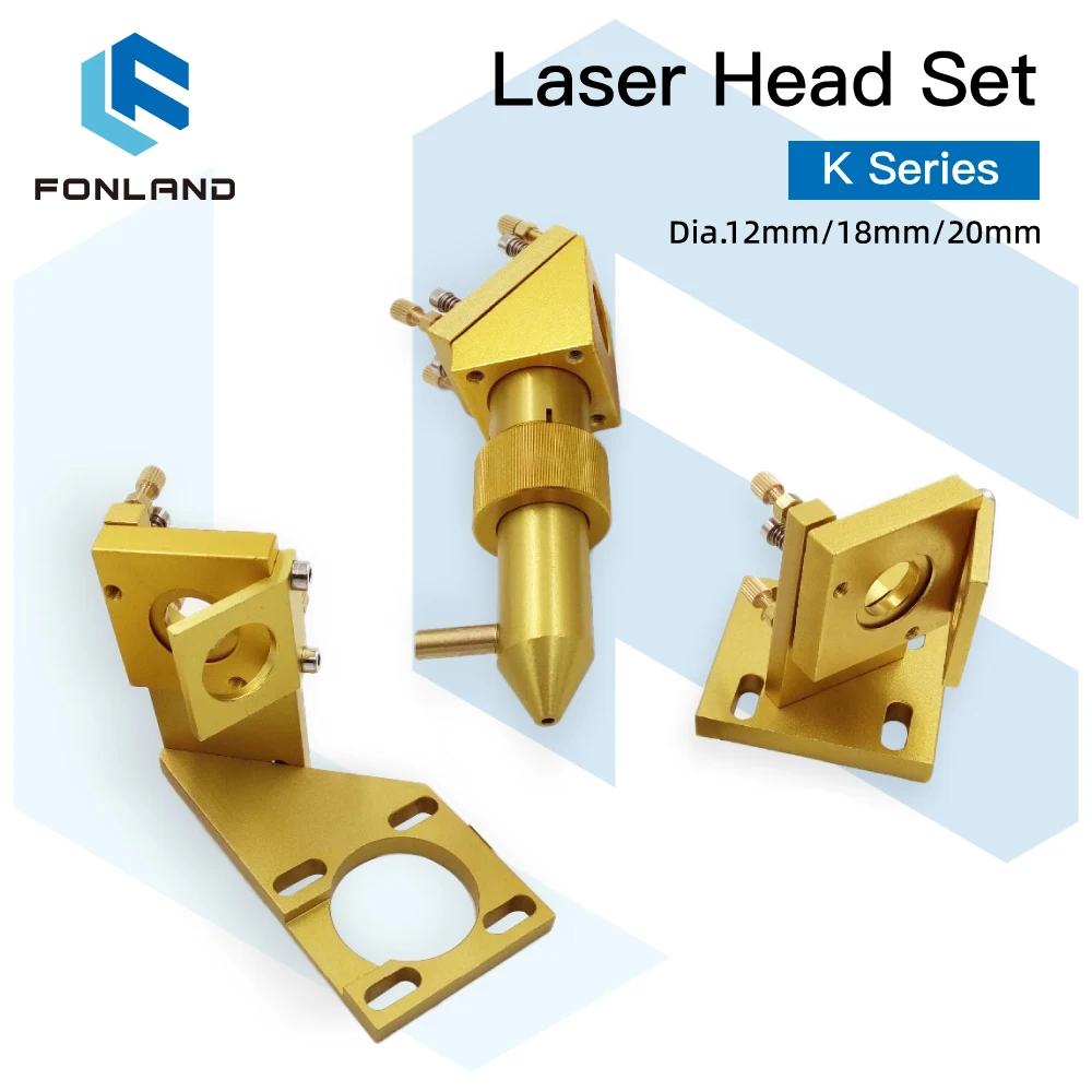 Fonland K Series Co2 Mini Set Di Teste Laser D12 18 20 Obiettivo Per Macchina Da Taglio Per Incisione Laser 2030 4060 K40