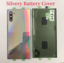 Premium 3D Glass Rear Battery Cover with Camera Lens (Note 10 Silvery)
