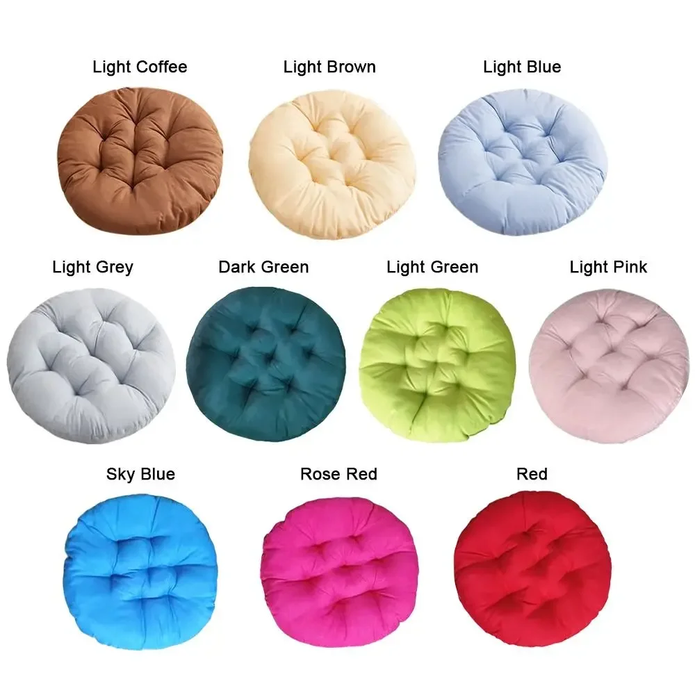 Durable Nap Pillow Round Pad Solid Color Thicken Seat Cushion Non-slip Round Cushion Winter 5