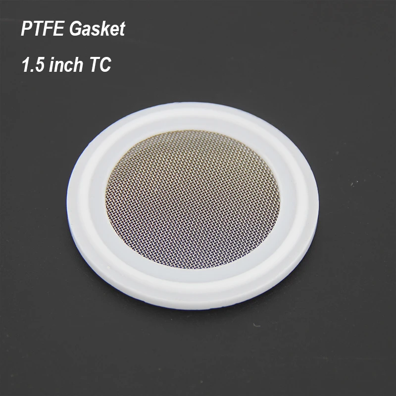 1.5 Inch Tri Clover PTFE Gasket with Stainless Mesh(100 Micron) silicone gasket