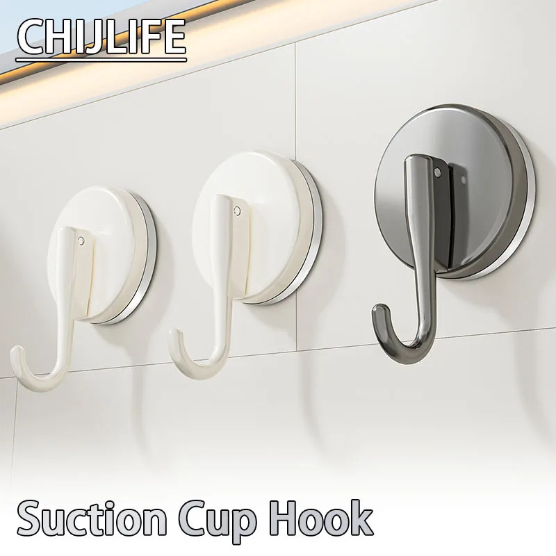 Removable Vacuum Suction Cup Hook Clothes Towel Rack Kitchen Bathroom Without Marks Hanger Hooks Wall Home Accessories