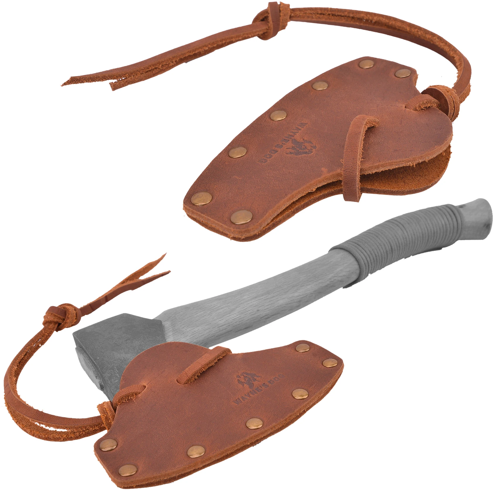 

Wayne's Dog Genuine Leather Axe Blade Sheath Protective Leather Axe Head Cover Hatchet Holsters Brown Black