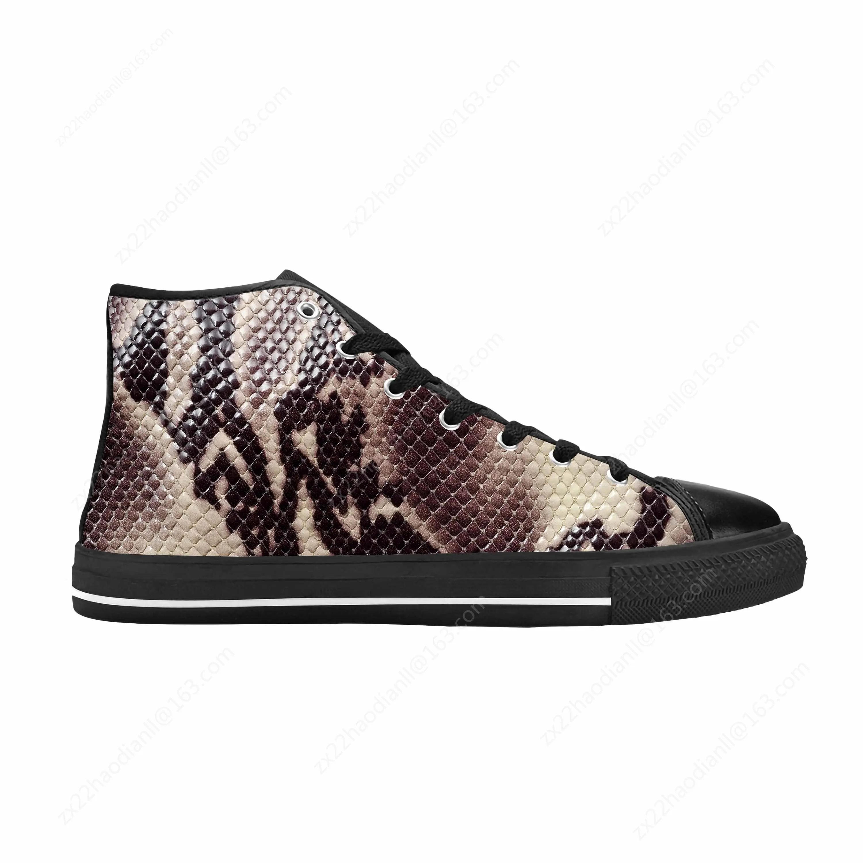 Snake Skin Scales Snakeskin Print Pattern Fashion Casual Cloth Shoes High Top Comfortable Breathable 3D Print Men Women Sneakers