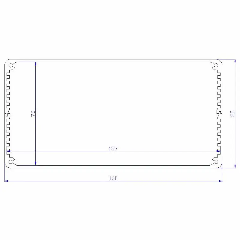 80*160*100/120/150/160/180/200/220/250/260/300/500 aluminum alloy shell power box instrument shell aluminum profile shell aluminum alloy shell