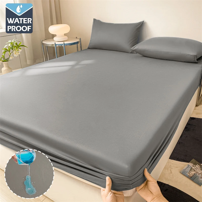 Waterproof Anti-Slip Elastic Mattress Protector and Fitted Bed Sheet