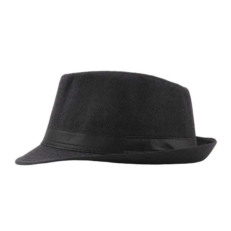 Trendy Wide Brim Men Straw Hat Women Summer Solid Color Fedoras Jazz Sun Cap Outdoor Casual Panama Cowboy Hats