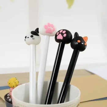 New 10pcs/set Kawaii Cat Gel Pen Cute Claw Black Ink for Writing Stationery Office School Supplies Creative Student Drawing Pens 2
